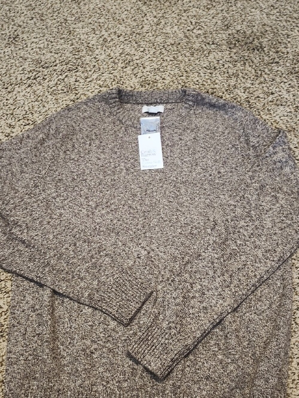 croft & barrow Men's Crewneck Sweater in Heather Brown Medium M - Picture 2 of 7